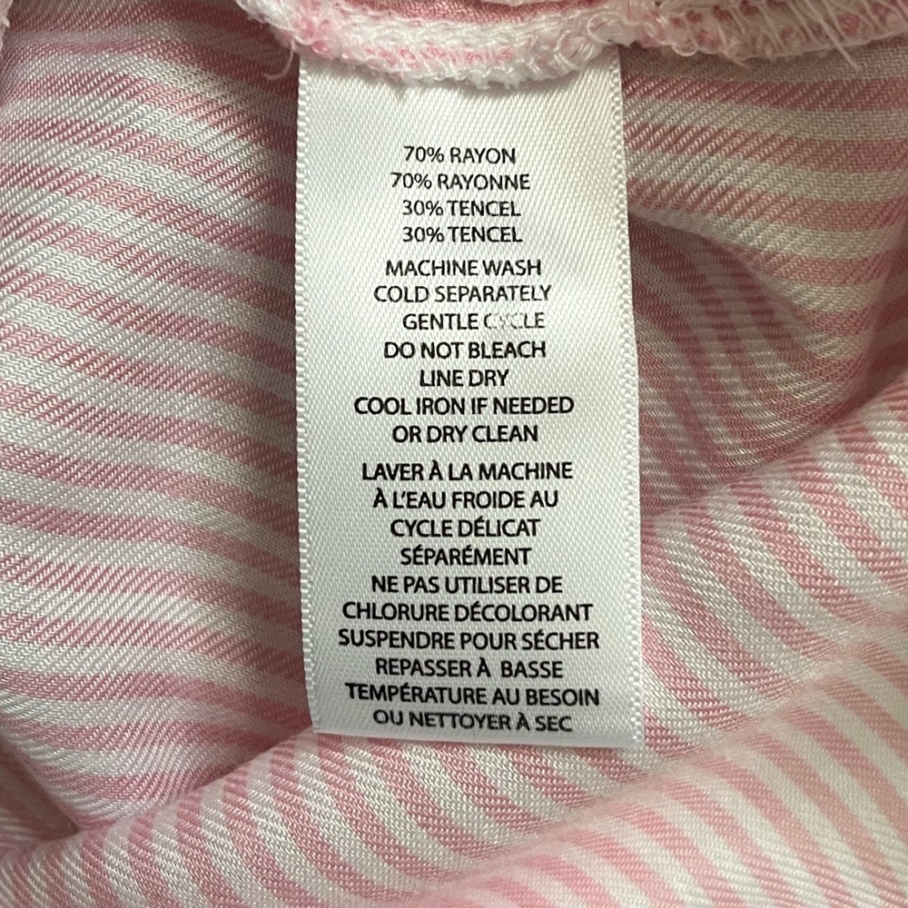 BeachLunchLounge Collection Women’s Colorblock Striped Button-Down Shirt Size M - Picture 8 of 9